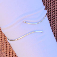 Bracelete Pulseira Prata Ajustavel Mininalista Delicado - Lojas La&Ny