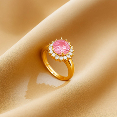 Anel Solitário Ajustavel Dourado Pedra Zirconia Regulavel na internet