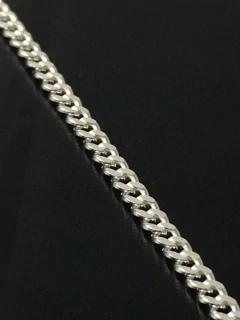 Pulseira Prata Italiana Maciça 925 Grumet 3 Mm 18 Cm