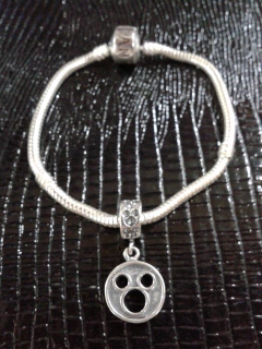 Berloque Charms P/ Pulseira Prata 925 Rosto Mickey