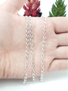 Corrente Grumet Escama Peixe 70cm 3mm Prata Legítima 925 - comprar online