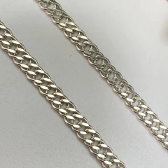 Imagem do Corrente Cordão Elo Duplo Grumet 4mm 45cm Prata Legitima 925