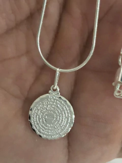 Imagem do Corrente Colar Prata 925 Rabo Rato 40 Cm Ping. Pai Nosso