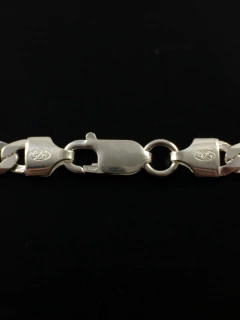 Corrente C/ Crucifixo Prata Maciça 925 Grumet Masculina 75cm - comprar online