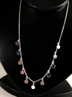 Promoção Choker Colar Prata 925 45 Cm C/pingente Flor na internet