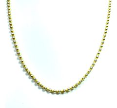 Colar Cordão Bolinha 45cm 3mm Prata 925 Folheado A Ouro 18k na internet