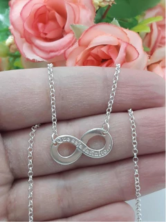Colar Elo Português Ping. Que Seja Infinito Prata 925 - Lojas La&Ny