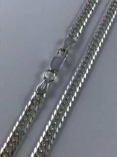 Corrente Cordão Prata Legitima 925 70cm Elo Duplo Escudo Fé