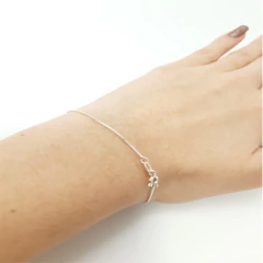 Pulseira Veneziana Prata Pura 925 18 Cm na internet