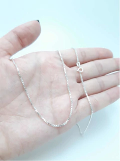 Corrente Prata 925 Veneziana Fina 60 Cm 1,5mm - comprar online