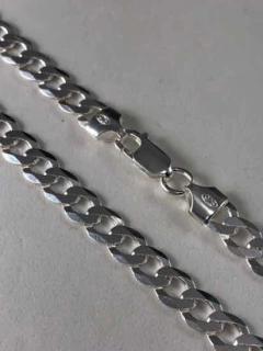 Corrente Cordão Grumet Grossa Prata Legítima 925 80 Cm