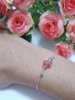 Pulseira Feminina Prata 925 Pedra Murano na internet