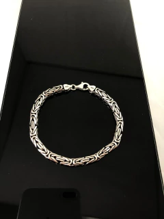 Pulseira Bale Peruano Prata Maciça 925 20 Cm na internet