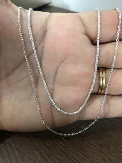 Promoção Corrente Colar Duplo Prata Feminino 925 45 Cm