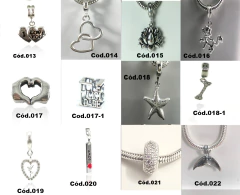 Mega Promoção 9 Berloque Charms Prata Maciça 925