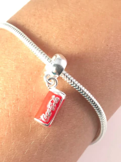 Imagem do Berloque Charms Prata Legitima 925 Latinha Coca Cola