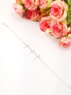 Pulseira Fé Bloquinho 18cm Prata Legítima 925 - comprar online