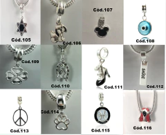 Mega Promoção 9 Berloque Charms Prata Maciça 925 na internet