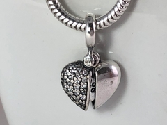 Berloque Charms Prata Legitima 925 Coração Abrir I Love You - comprar online