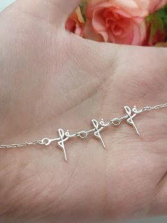 Pulseira Fé Bloquinho 18cm Prata Legítima 925 - loja online