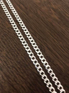Corrente Cordão Prata Legítima 925 Grumet Flat 60 Cm - comprar online