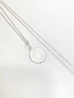 Corrente Grumet 60 Cm 2 Mm Ping Pai Nosso Prata Legitima 925 na internet