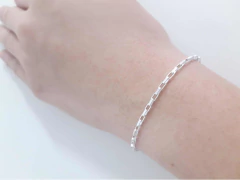 Promoção Pulseira Bloco Prata Italiana 925 22 Cm - comprar online