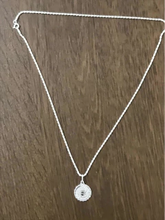 Colar Cordão Baiano Com Ping. Pai Nosso Prata Legítima 925