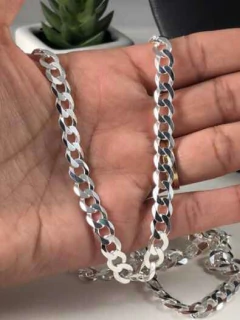 Corrente Cordão Grumet Grossa Prata Legítima 925 80 Cm na internet