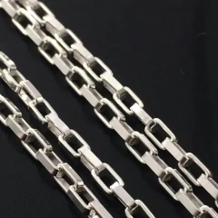 Corrente Cordão Bloco 60cm C/ping Ferradura Cavalo Prata 925 - Lojas La&Ny