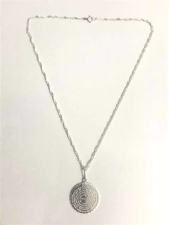 Colar Singapura 40cm Prata Ping. Pai Nosso Prata 925 na internet