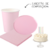 Prato Papel Slim Rosa Claro Candy Color - 8 unid. na internet