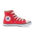 TÊNIS CHUCK TAYLOR ALL STAR JUVENIL CANO ALTO VERMELHO/BRANCO