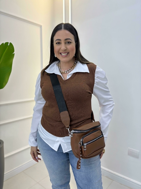 CAMISA C COLETE LAZINHA BIANCA - comprar online