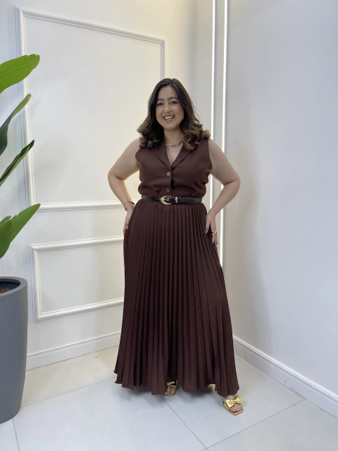 CONJUNTO COLETE E SAIA ADELINE PLUS SIZE - comprar online