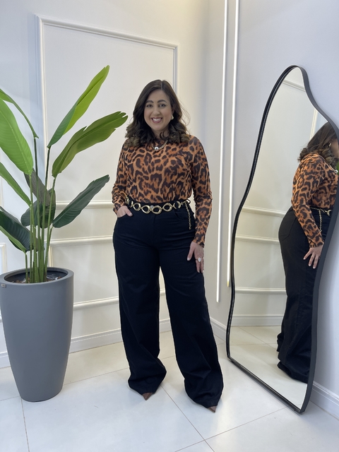 CALÇA JEANS WIDE PRETA - comprar online