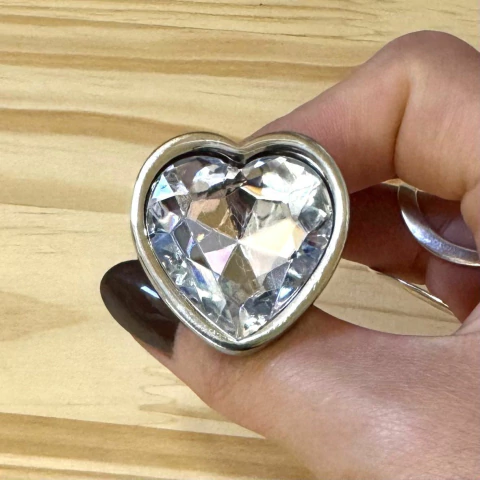 Plug Anal P de Aço em Formato de Coração