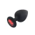 Plug Anal P - Silicone Preto com Pedra Vermelha - comprar online