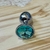 Plug Anal d Aço com pedra Azul Céu - Tamanho P