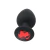 Plug Anal P - Silicone Preto com Pedra Vermelha