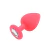 Plug Anal P - Silicone Pink com Pedra Transparente - comprar online