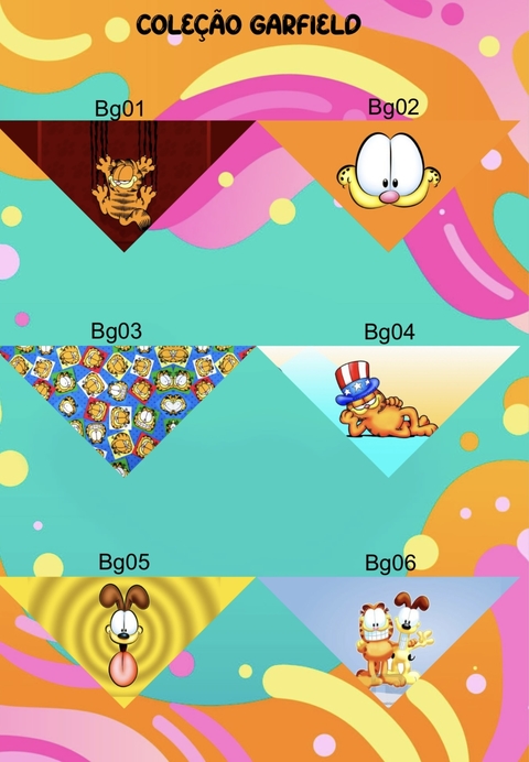 Bandanas Garfield 12 unidades