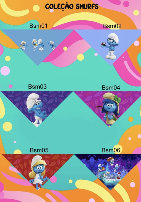 Bandanas Smurfs 12 unidades