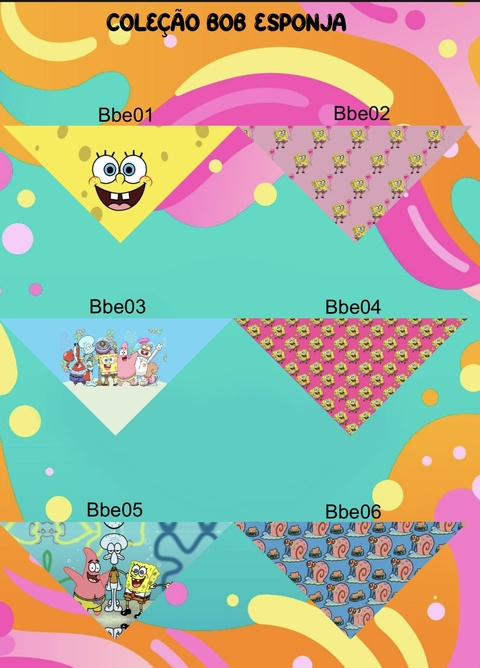 Bandanas Bob esponja 12 unidades