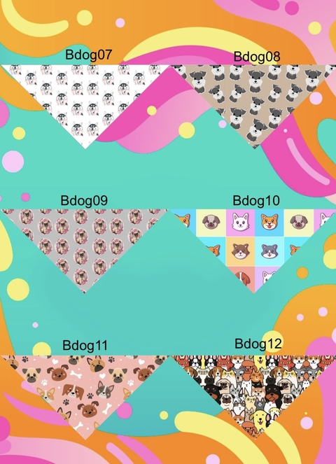 Bandanas doguinhos 12 unidades