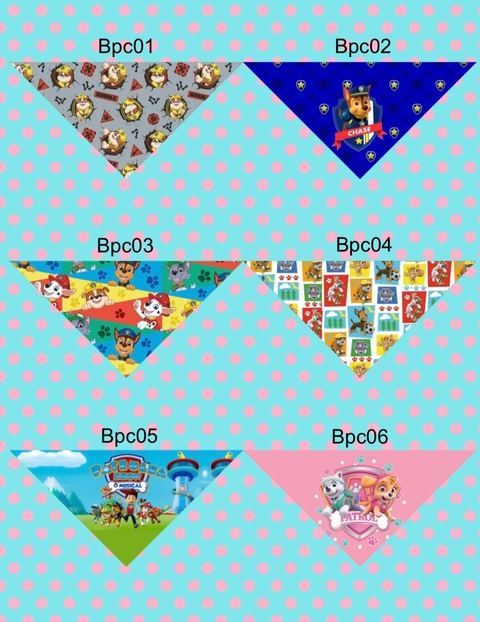 Bandanas Patrulha Canina 10 unidades