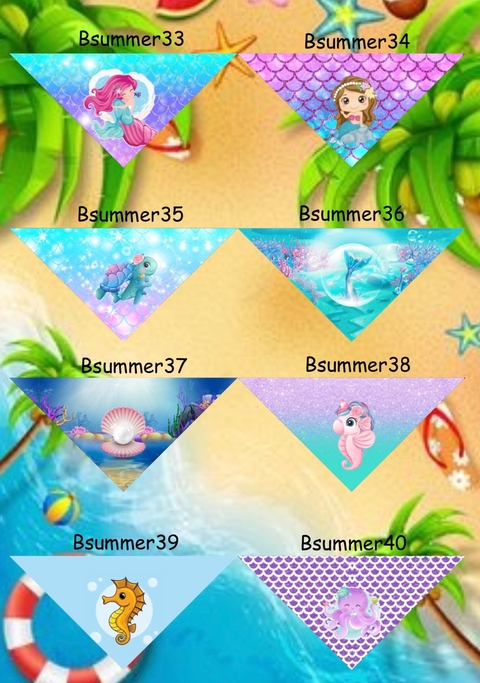 Bandanas fundo do Mar 10 unidades