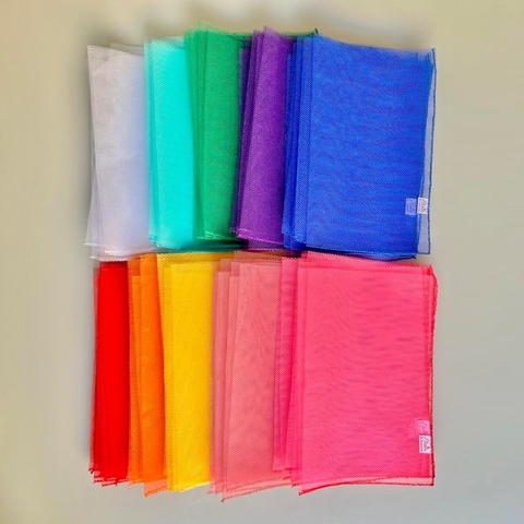 Kit 150 Embalagens de Filó e 150 Laços (cores sortidas)