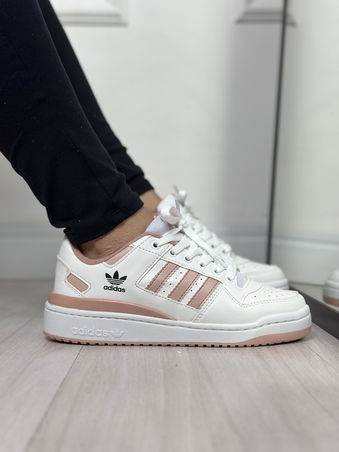 TÊNIS BRANCO TIRAS ROSê PREMIUM - comprar online