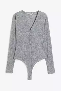 Body manga larga Thong acanalado H&M - comprar online